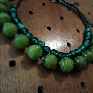 Elegant Green Beaded Necklace